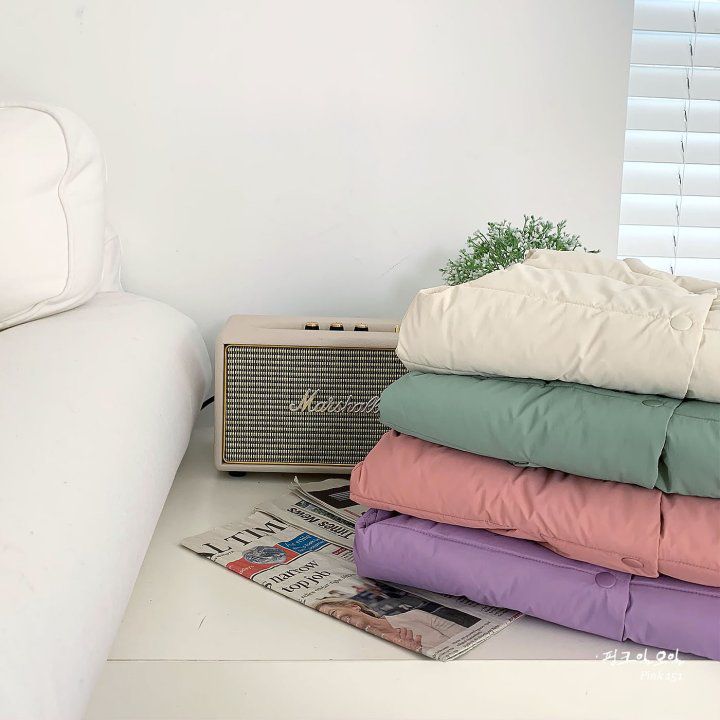 韓國 PINK151 - 輕量保暖羽絨背心-奶油白