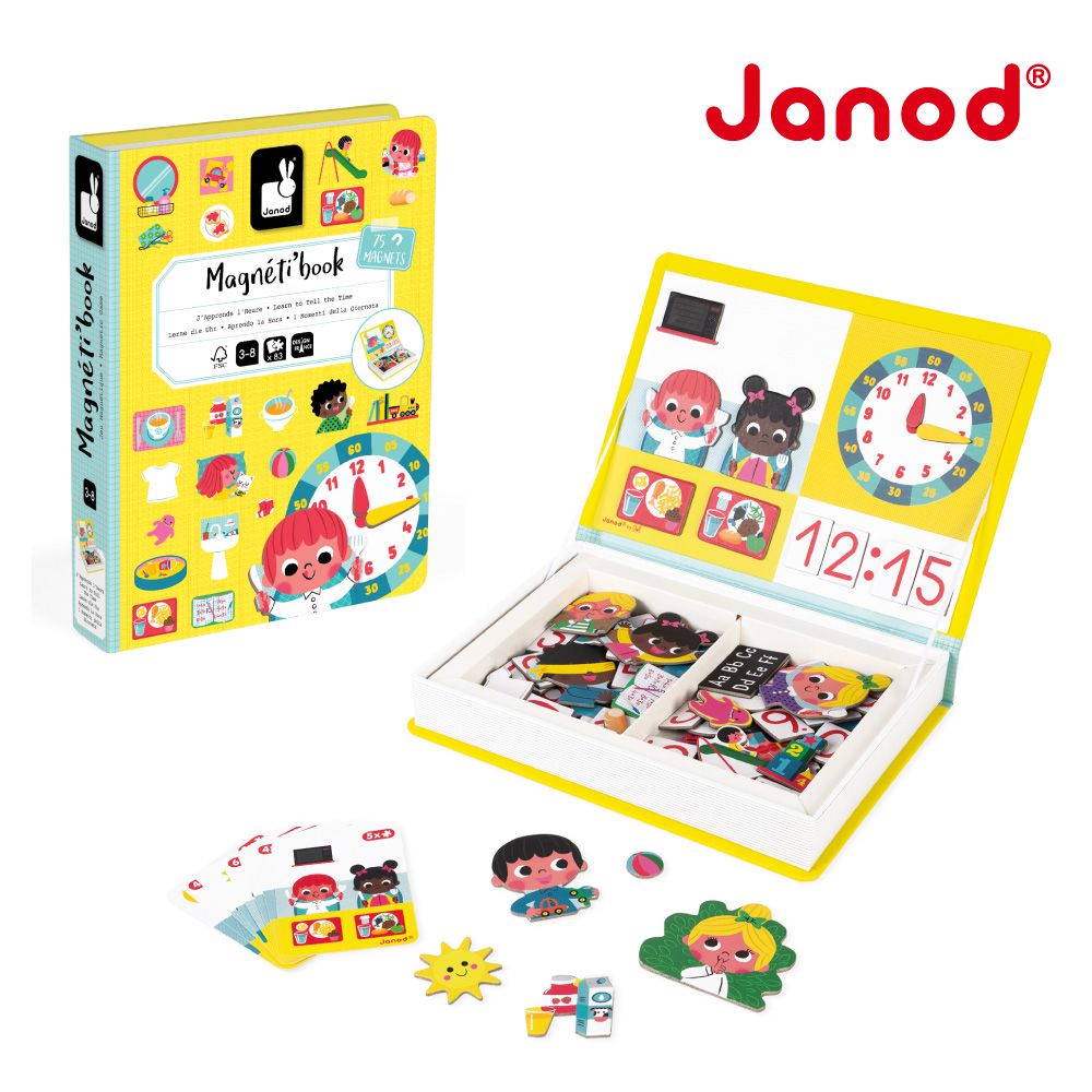 法國Janod - 磁鐵遊戲書-我的一天