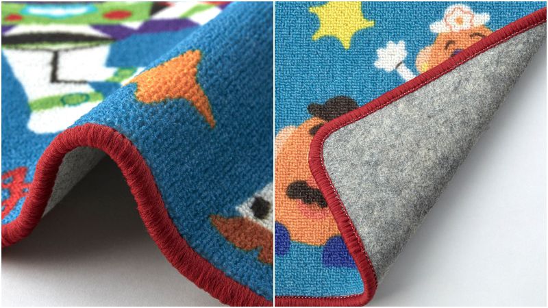 日本千趣會 - mini labo 去泥污腳踏墊-法蘭西花朵-藍綠