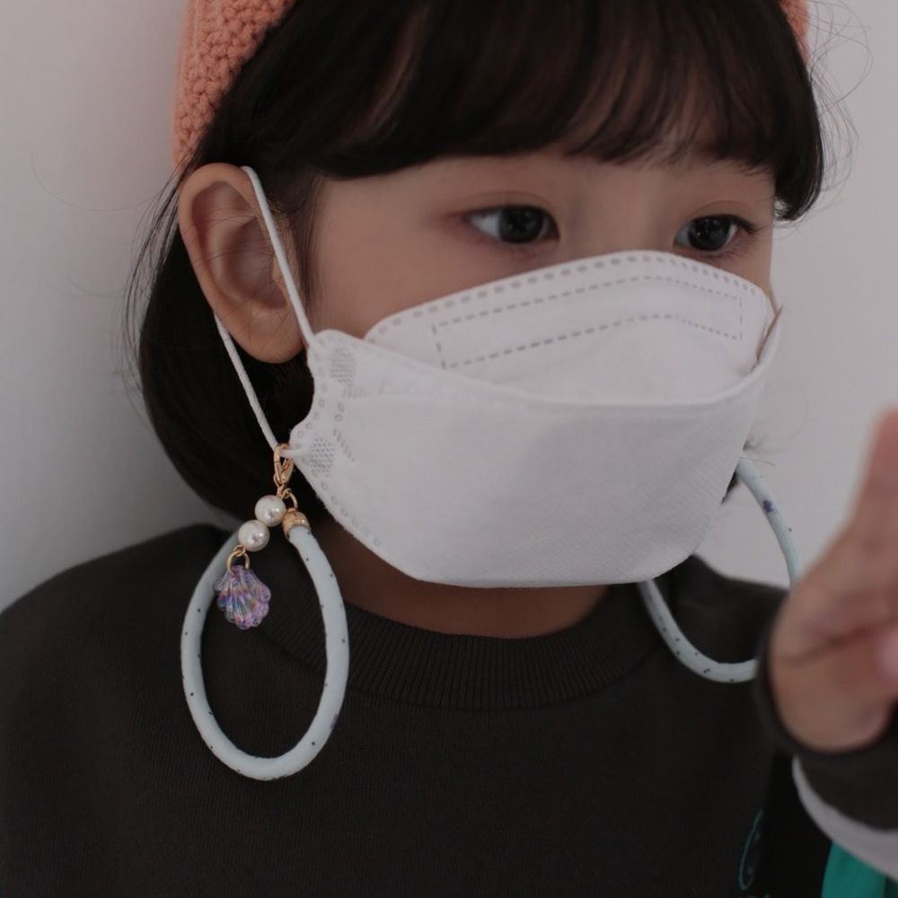 韓國 Dalla - 口罩項鍊-紫色貝殼
