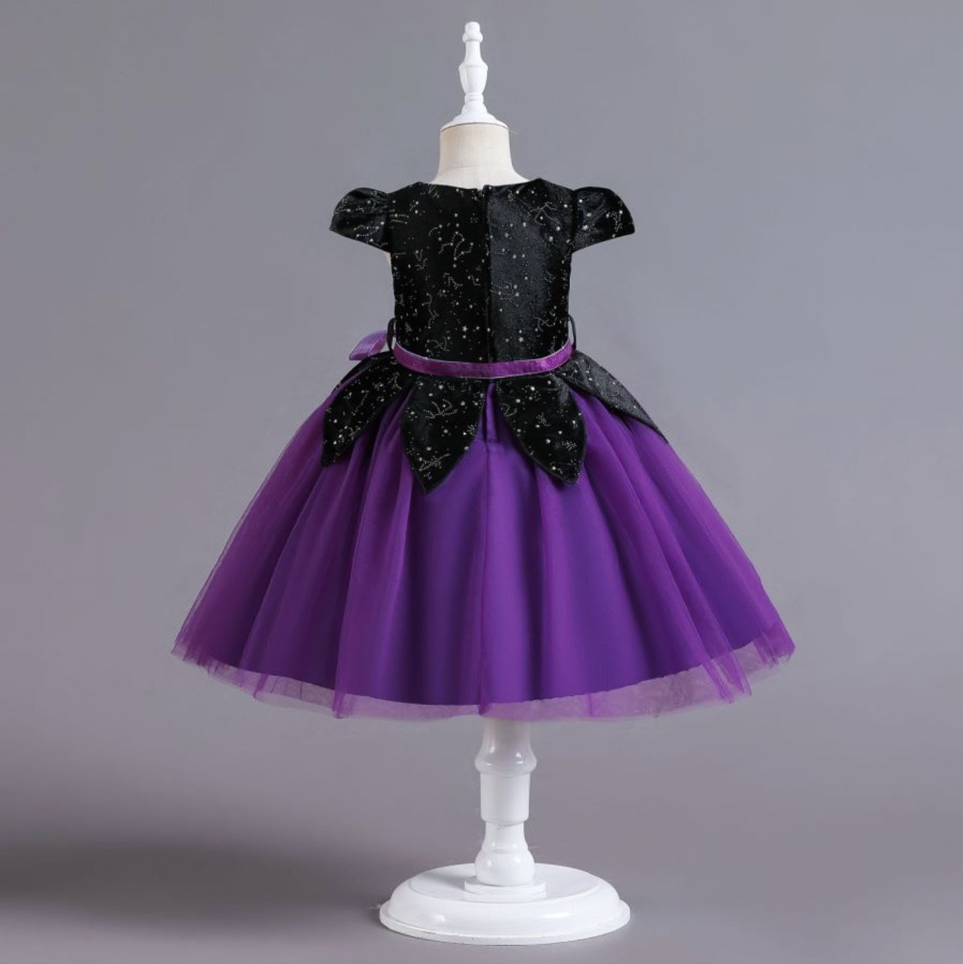 love, charlotte - 質感星空紫色澎裙巫婆洋裝-洋裝, 巫婆帽