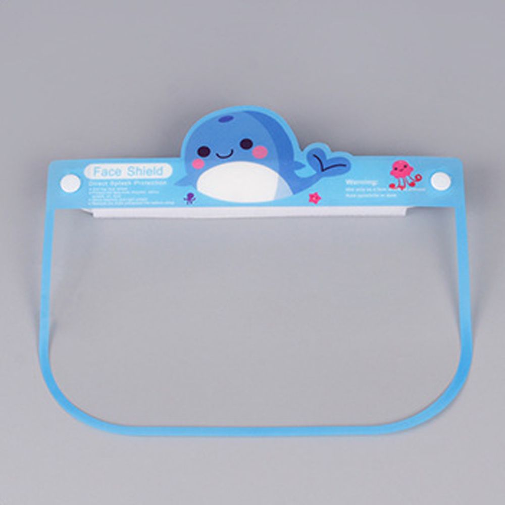 隔離飛沫兒童防護面罩-鯨魚-藍色 (約26x18.5cm)