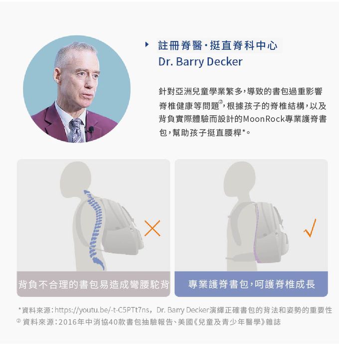 MoonRock - SP300P 粉色成長型護脊書包 建議身高135cm-170cm-23L