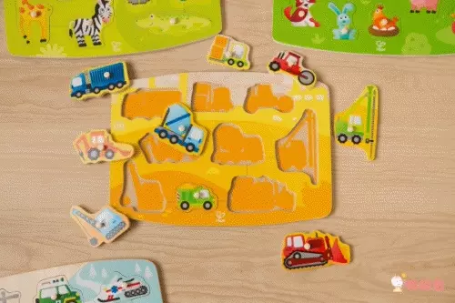 德國【Hape】天然實木質感立體拼圖 ✖ 配對拼圖