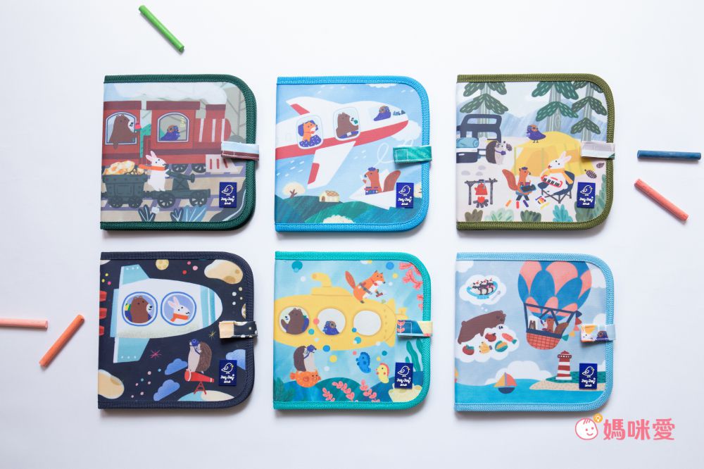 美國Jaq Jaq Bird - 攜帶型粉筆畫冊-唊喀鳥與朋友系列 (空白款) -太空旅遊