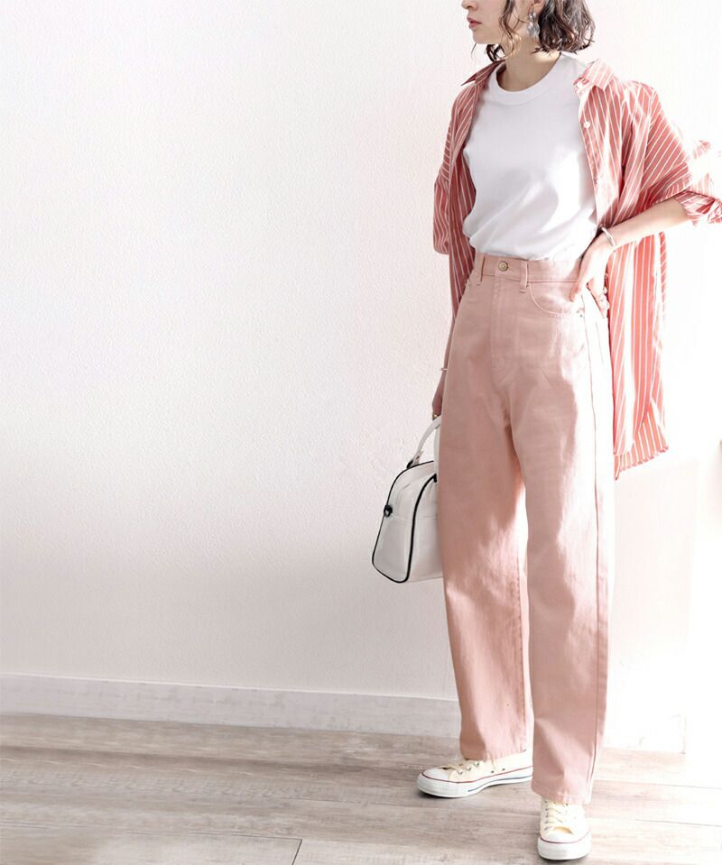 日本 Classical Elf - [熱銷NO.1]  厚磅棉混挺版美腿長褲-丹寧藍