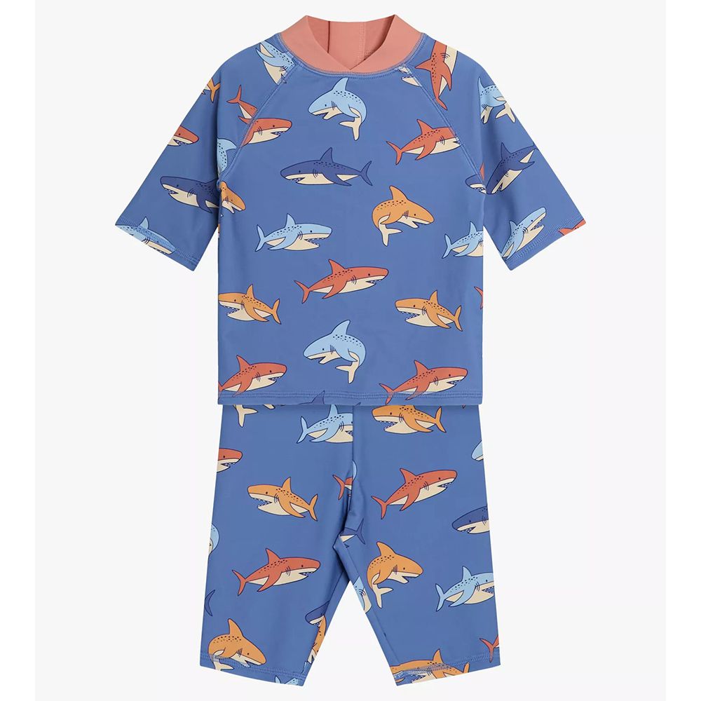 嬰幼兒/兒童兩件式防曬泳裝-鯊魚戲水