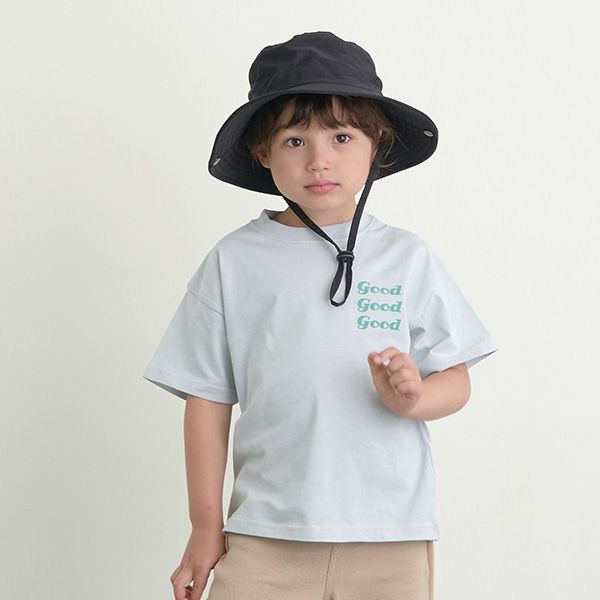 日本 b-ROOM - 英文標語休閒短袖上衣-NICE-奶油黃