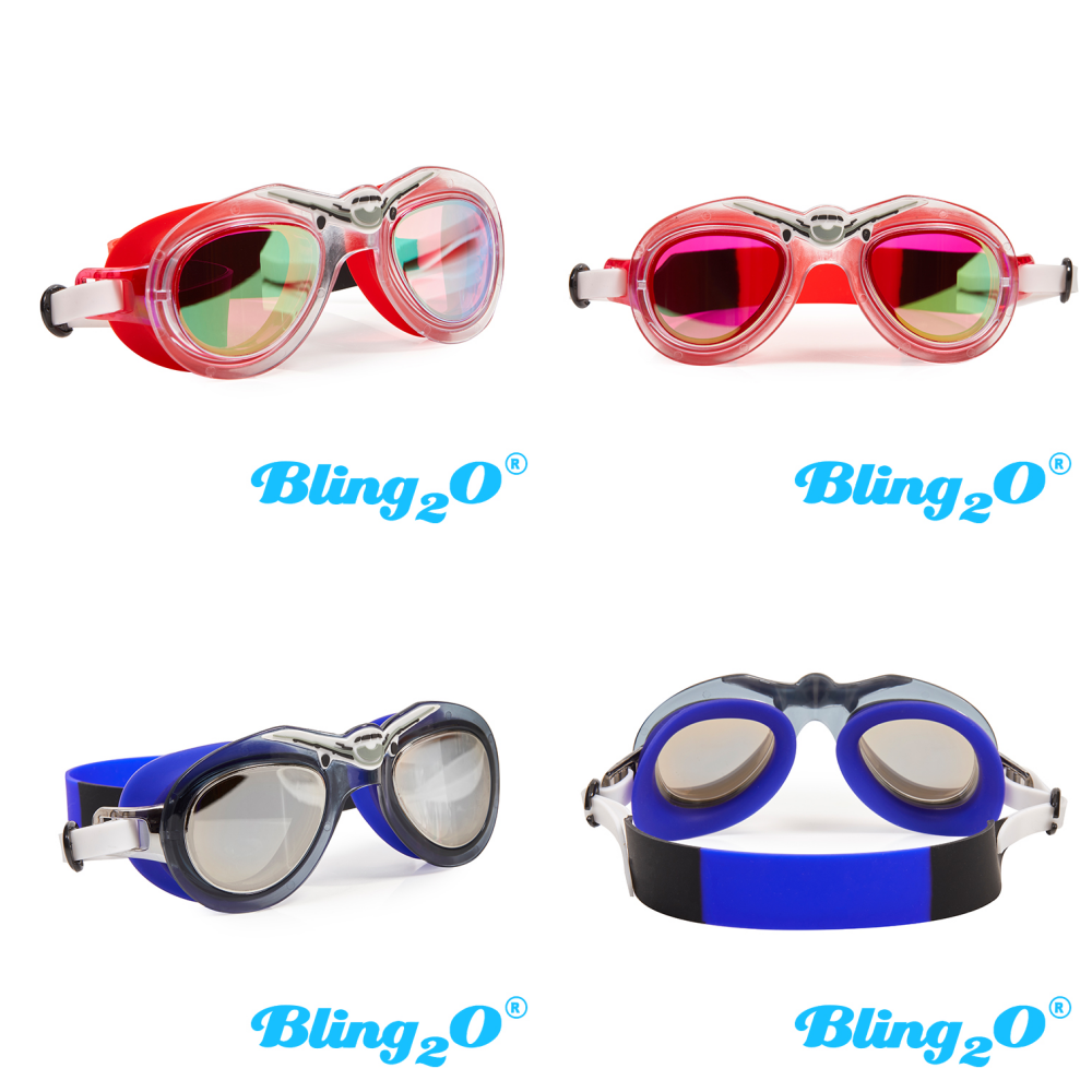 美國Bling2o - 兒童造型泳鏡漸層美人魚系列-藍紫色 (6歲-成人)