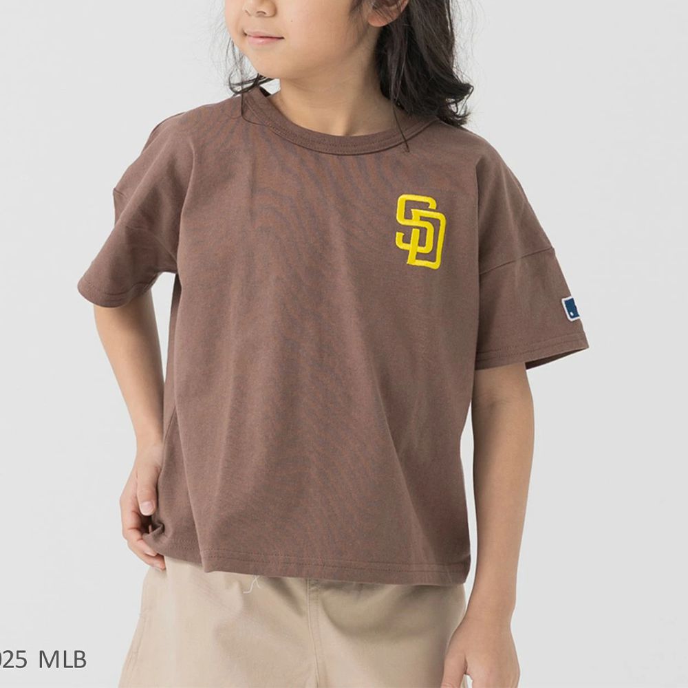 MLB聯名 純棉短袖上衣-聖地牙哥教士-摩卡棕