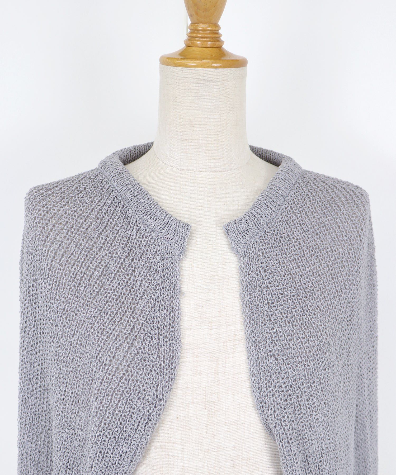 日本 BLUE EAST - 百搭開襟短版針織外套-米杏