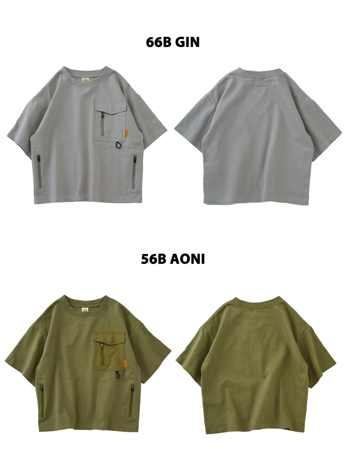 日本服飾代購 - 防蚊加工 工裝風落肩短袖上衣-海系列-炭黑