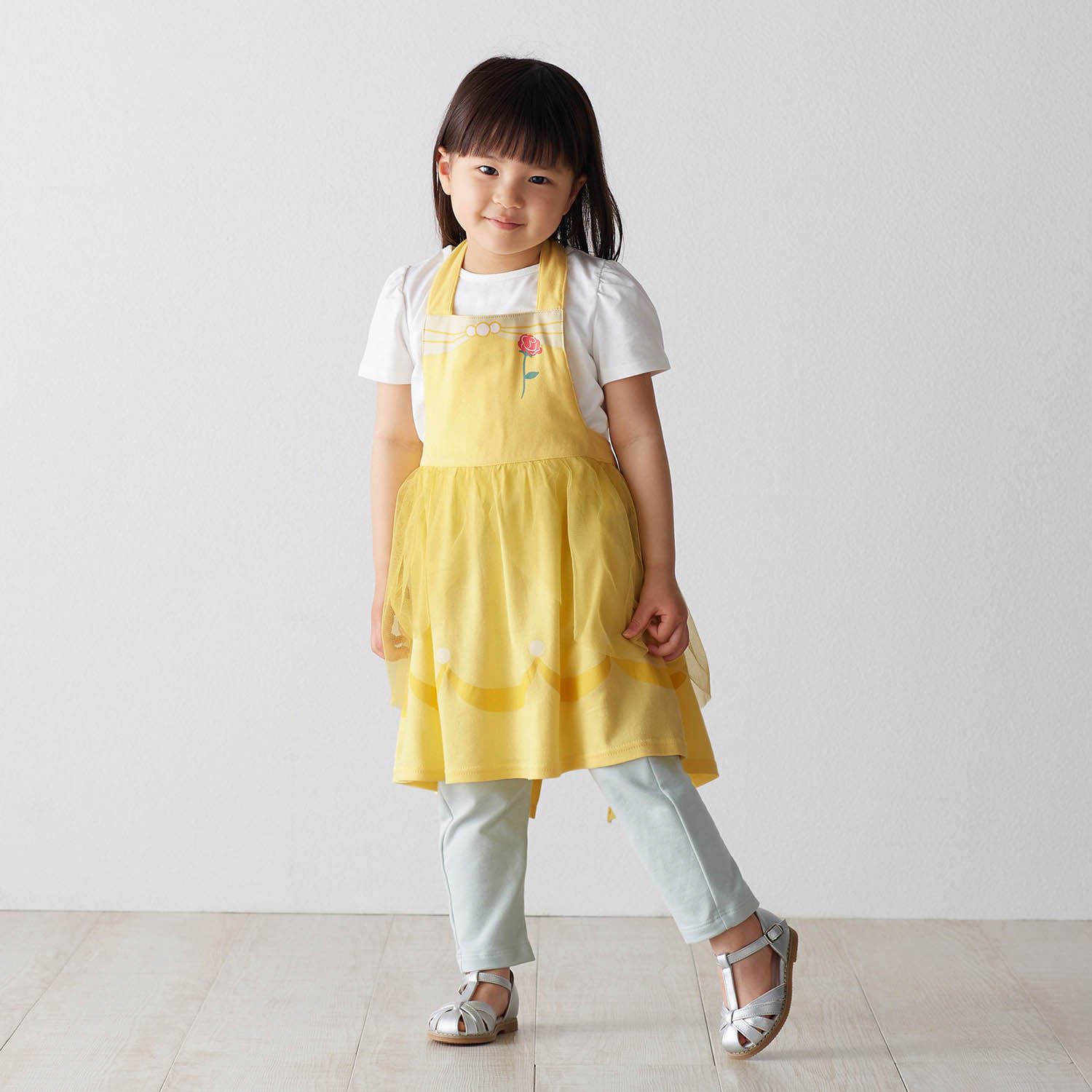 日本千趣會 - 公主圍裙式洋裝-卡通人物仙度瑞拉-水藍