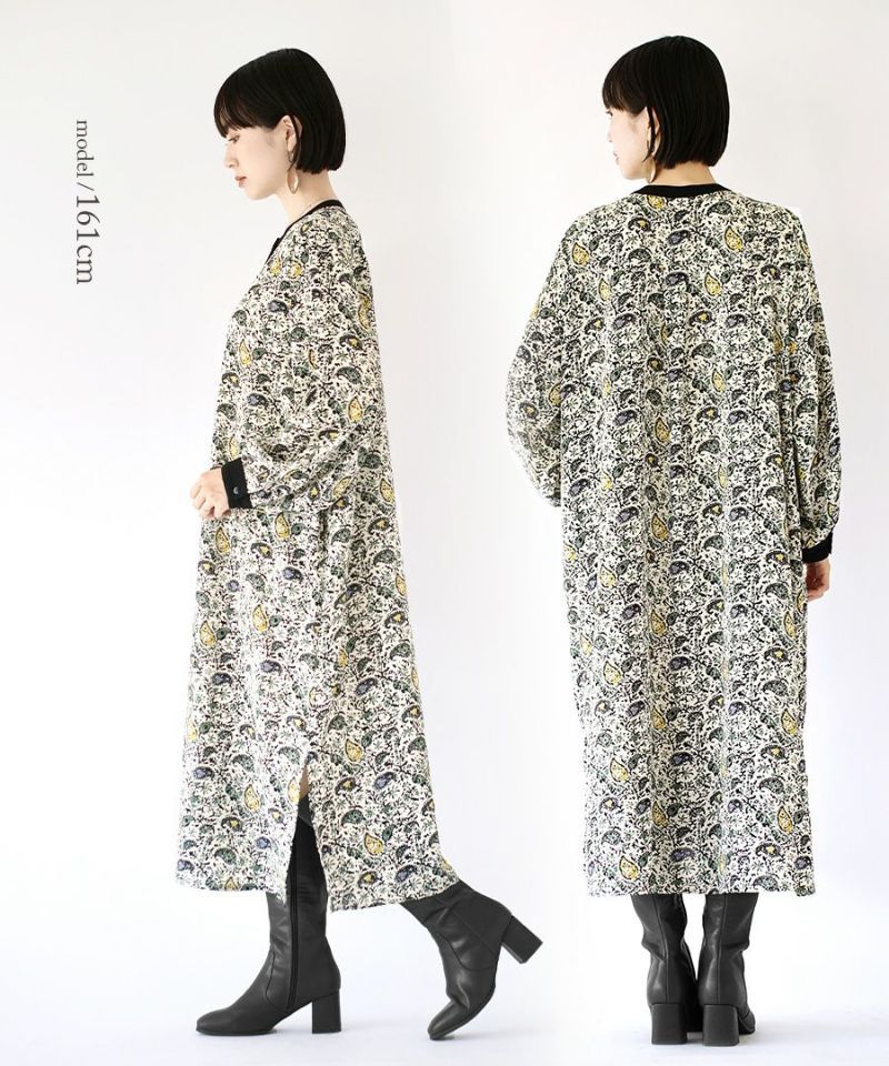 日本 zootie - 夢幻水滴泡泡袖雪紡洋裝