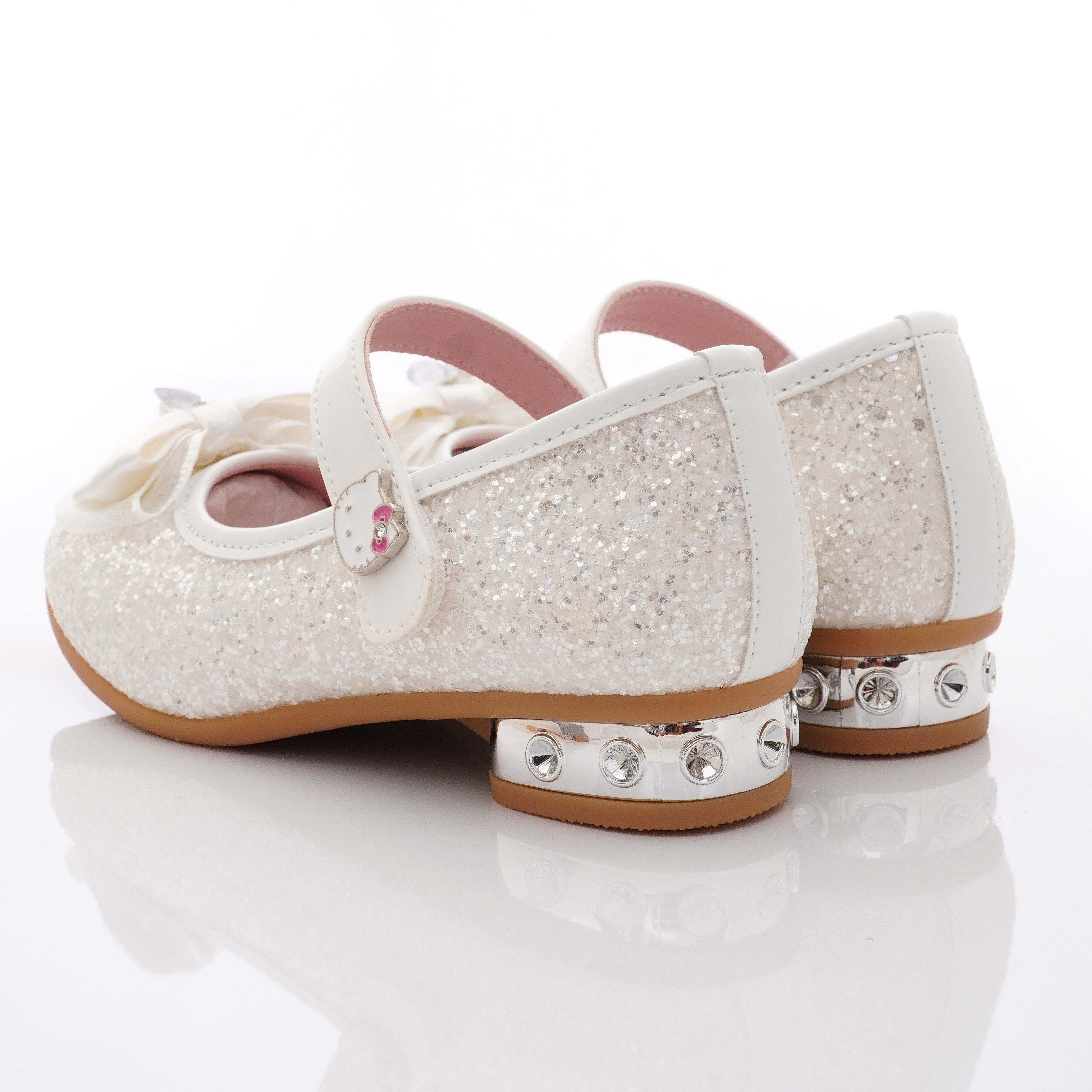 HELLO KITTY - 卡通童鞋-凱蒂晶鑽閃耀公主鞋款(中大童段)-白