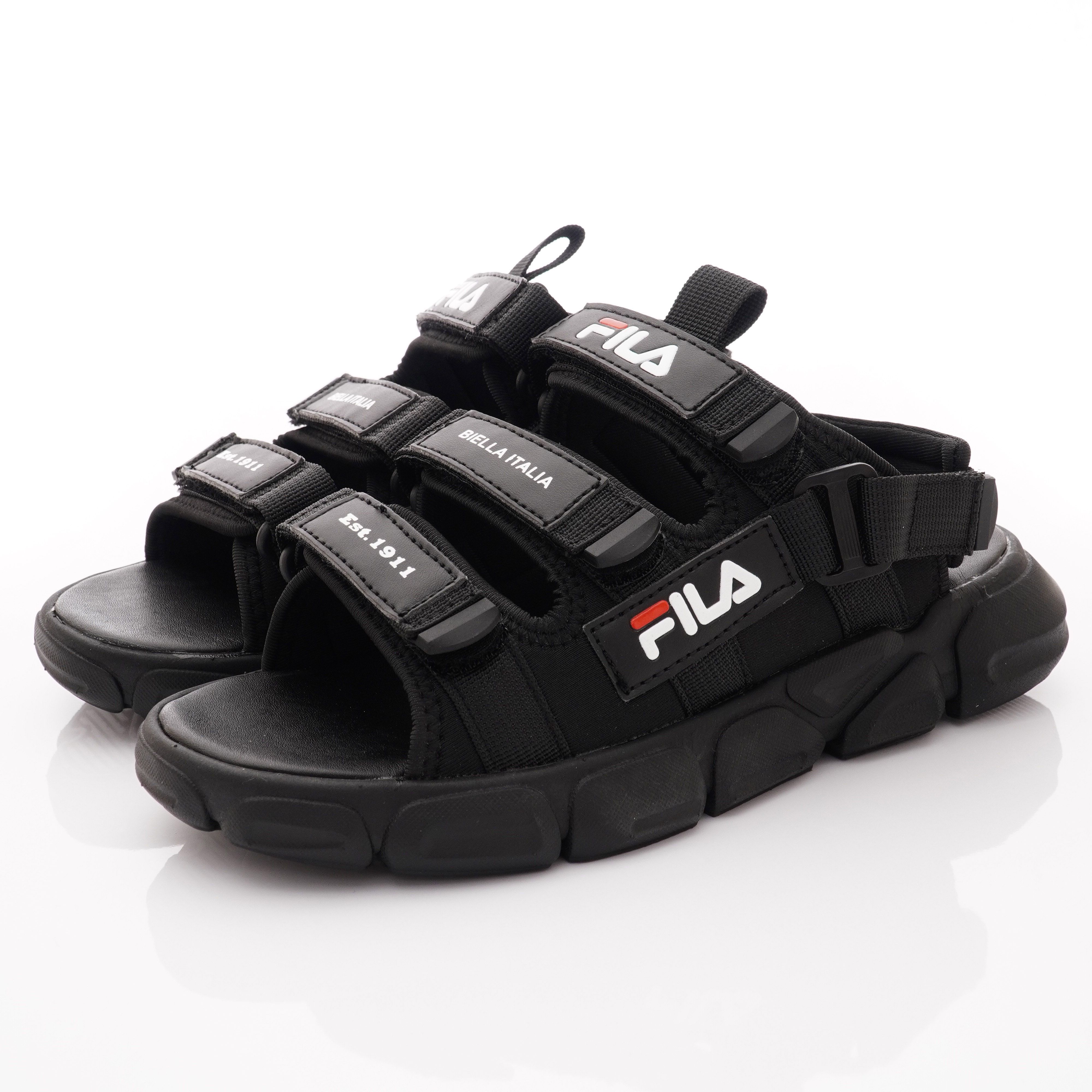 FILA - 輕量韓版運動涼鞋款(中小童段)-黑