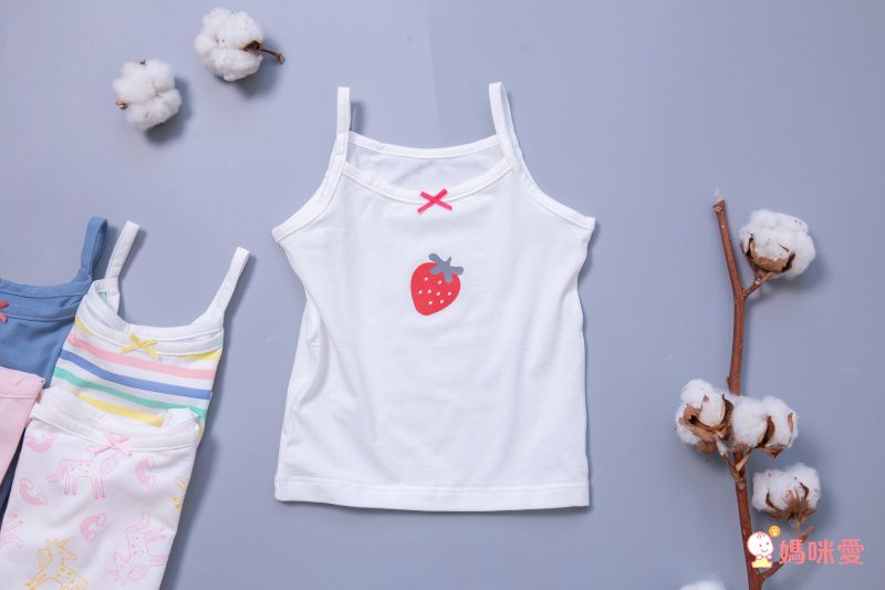 舒適微彈棉質吊帶背心-小小草莓