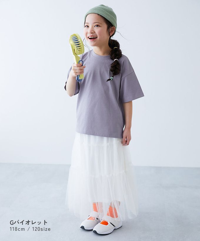 日本 devirock - 接觸涼感 落肩廓形素色短袖上衣-薄荷綠