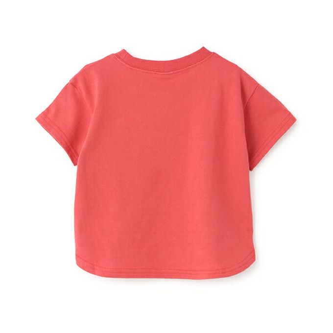 日本 petit main - [低價]接觸冷感 刺繡短袖上衣-大象-淺藍