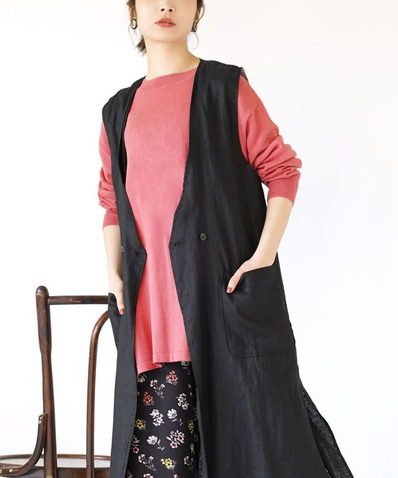 日本 zootie - 純棉薄針織百搭長袖上衣-黑