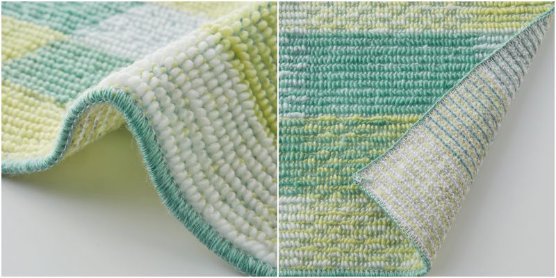 日本千趣會 - mini labo 去泥污腳踏墊-法蘭西花朵-藍綠