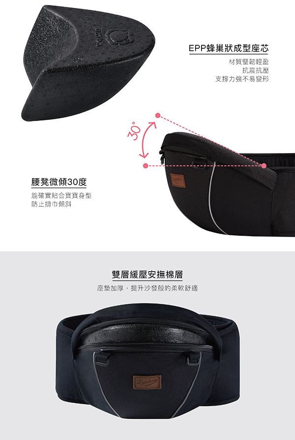 Simba 小獅王辛巴 - CLASSY高級訂製腰凳款式揹巾-咖啡色