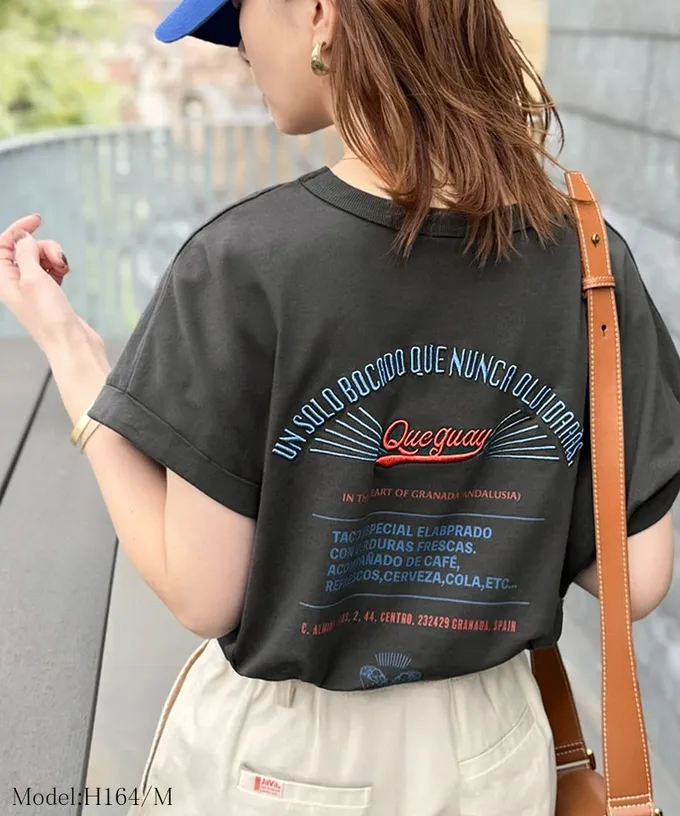 日本 Classical Elf - Java 純棉背後醒目刺繡法式袖上衣-黑白條紋