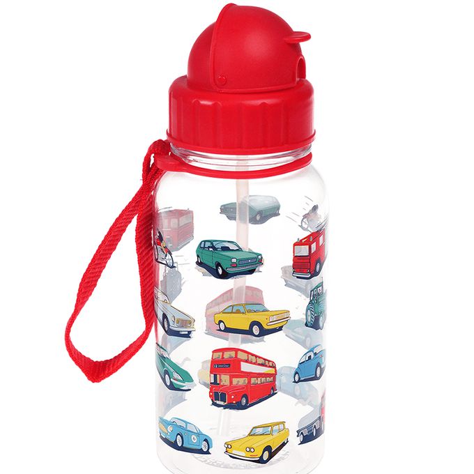 英國 Rex London - 兒童Tritan™吸管水瓶-復古車車(500ML)