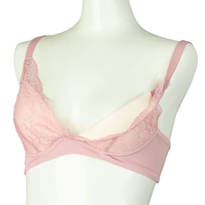 akachan honpo - 無鋼圈胸罩-套頭式 觸感滑順-粉紅色