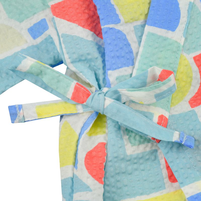 akachan honpo - 甚平包屁衣-幾何圖案-藍色