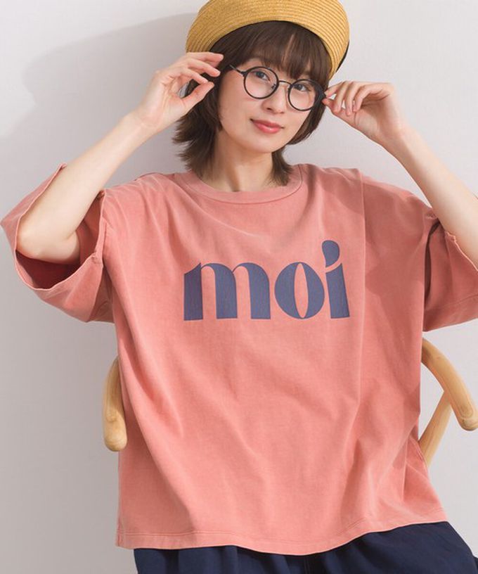 日本 Lupilien - 純棉復古刷色簡約落肩五分袖上衣-象牙白