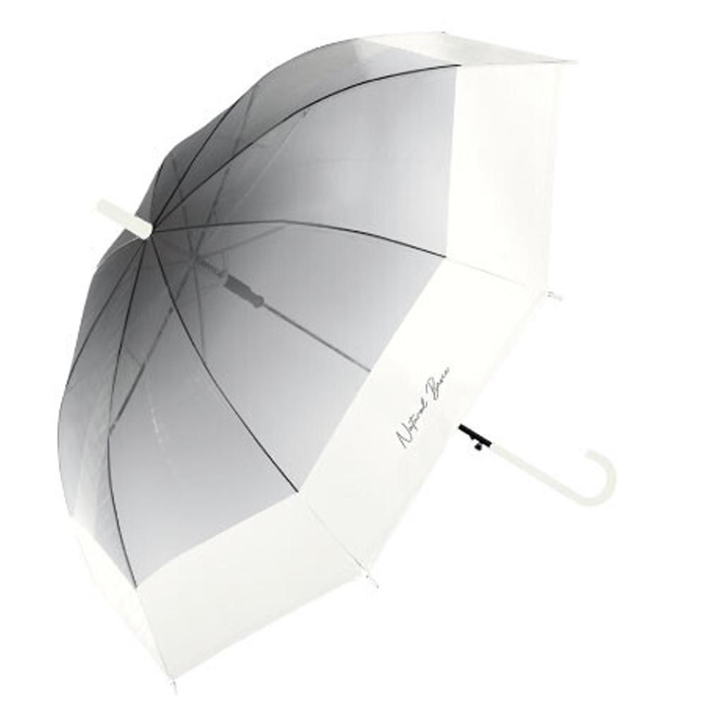 日本中谷 - [日雜推薦] 空氣感漸層透明傘/雨傘-簡約黑 (傘骨60cm)