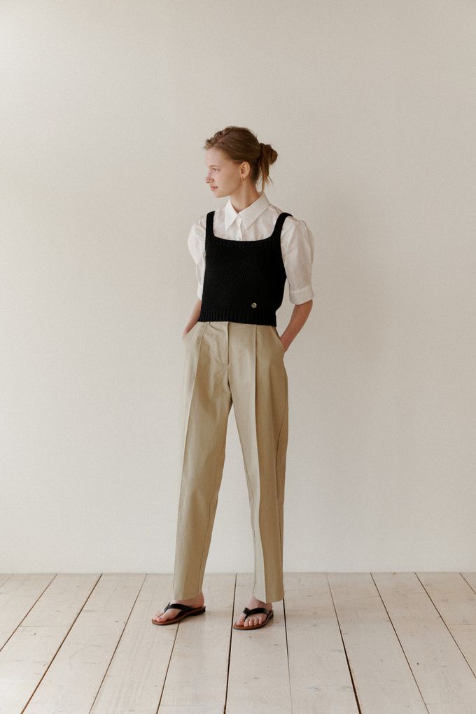 韓國女裝連線 - 高雅公主袖翻領襯衫-象牙白 (FREE)