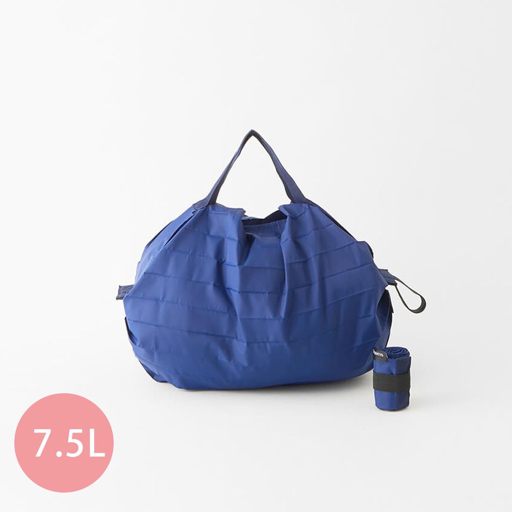 日本 MARNA - Shupatto 秒收摺疊購物袋-五週年限定升級款-沈靜藍 (S(30x26cm))-耐重3kg / 7.5L
