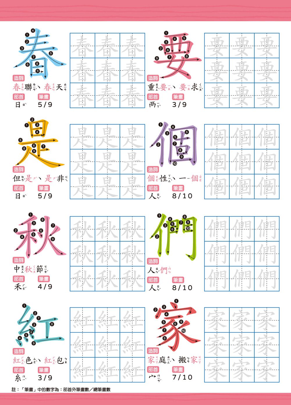 凹槽練習本：我的第一套魔法練習寫字書-小一國字先修-內含1本魔法練習寫字書、1款小魚造型握筆器、1隻可愛筆管、4支魔法消失筆芯
