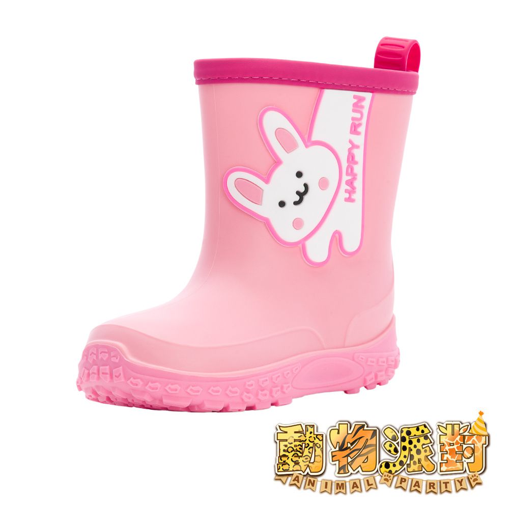 ARNOR 動物派對 童鞋 雨鞋 ASKL60083-輕量防水，穿脫方便-粉紅-(中大童段)