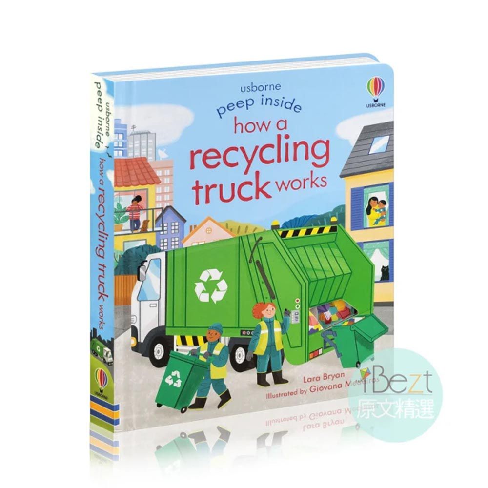 How a Recycling Truck Works 窺探洞洞及機關垃圾翻頁書