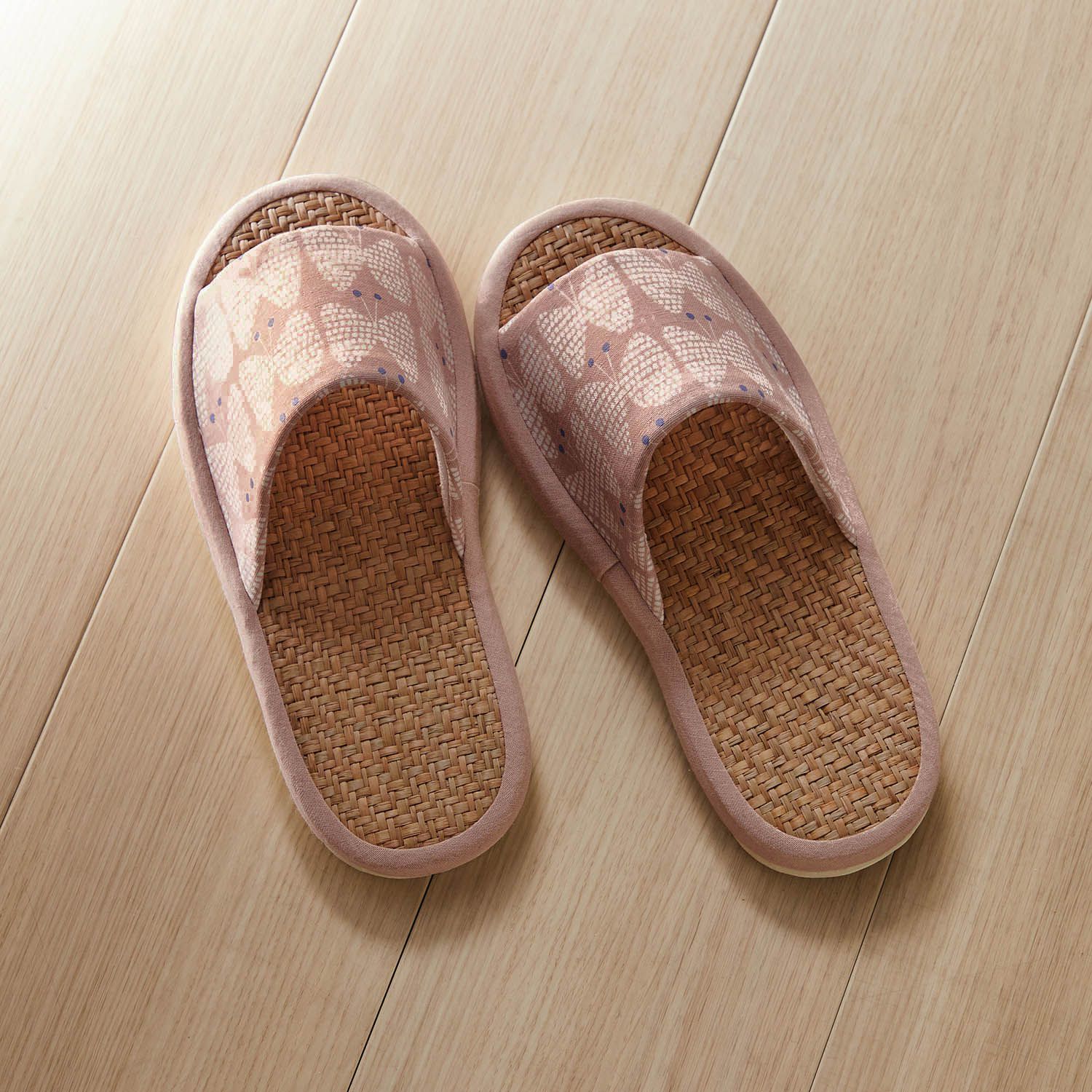 日本千趣會 - 北歐風清爽亞麻室內拖鞋-雲朵-灰藍