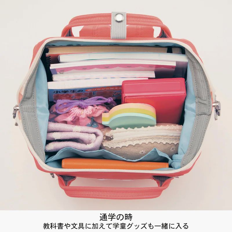 日本千趣會 - Anello GITA聯名大開口兒童後背包/書包-粉