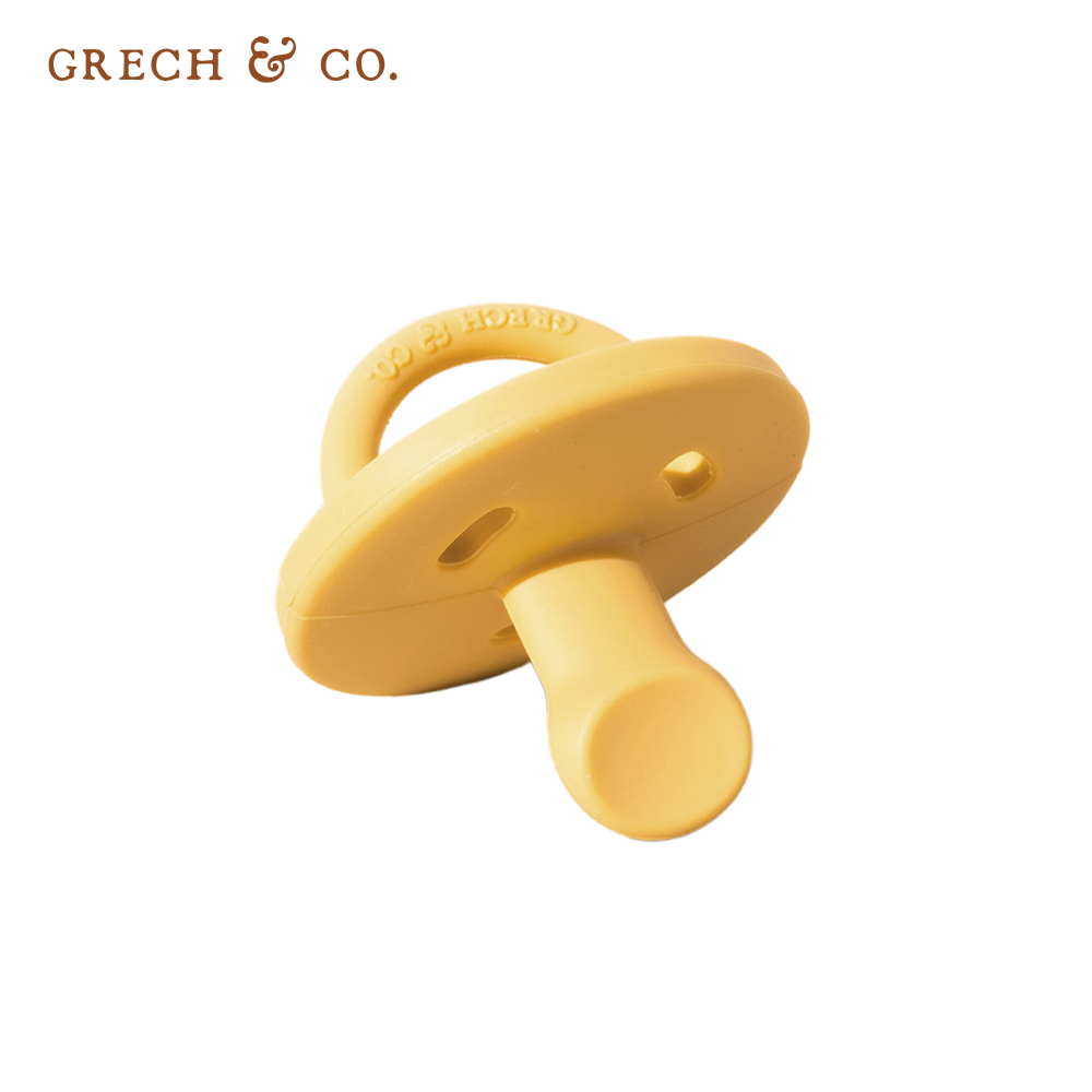 丹麥Grech&Co. - 矽膠安撫奶嘴-柔和黃