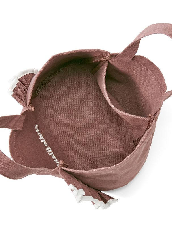 日本 GRL - 氣質荷葉捲邊帆布包/托特包-淺米 (F)