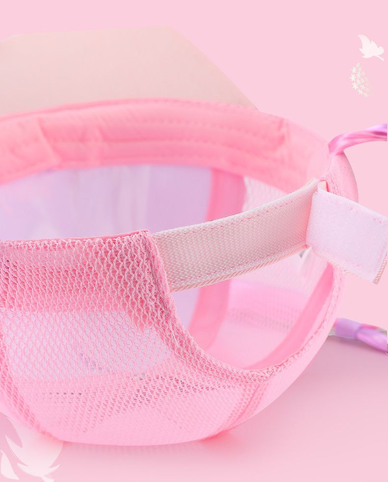 卡通公主兒童棒球帽-艾莎-頭紗款-粉色