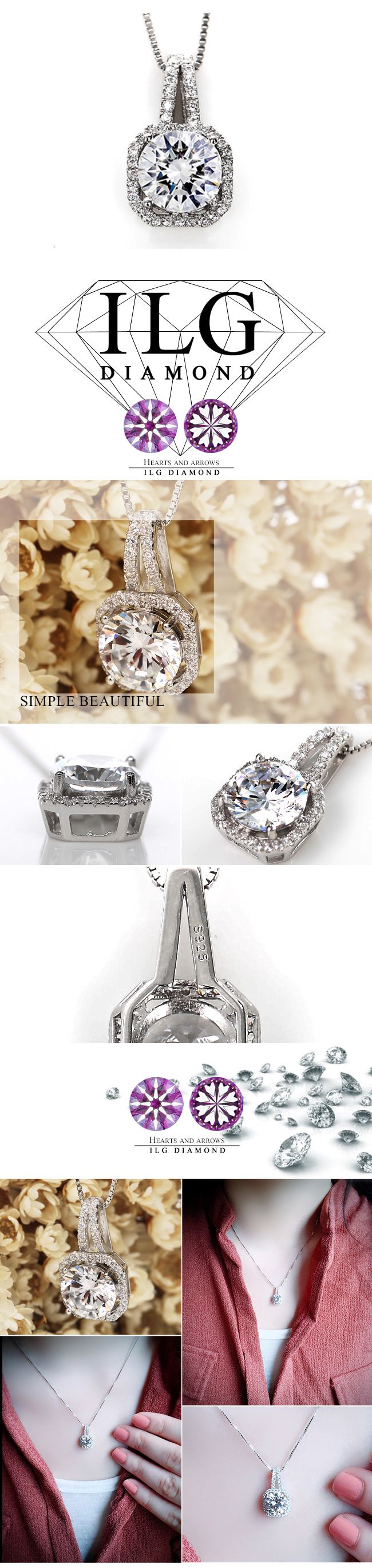 美國ILG鑽飾 - 2克拉 永恆璀璨-鑽飾第一品牌 唯一永久保固鑽體的名譽商家【NC085】-加贈高級珠寶級絨布盒1個-s925純銀外層電鍍頂級白K金，可戴著洗澡-墜子尺寸：1.7cm*1cm，鍊長16吋