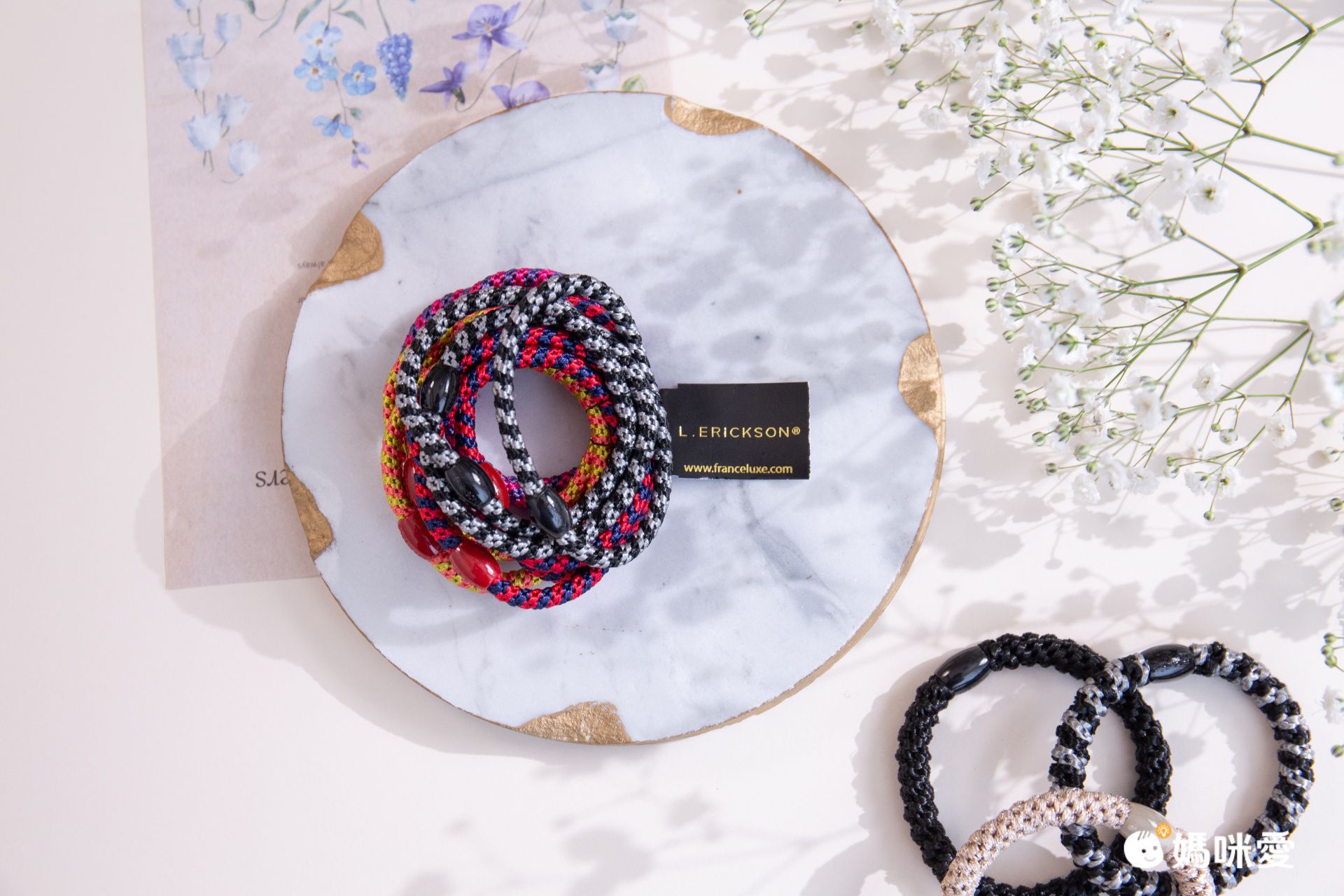 L. ERICKSON - 彈力髮圈-細款-Monkey Business-12入組