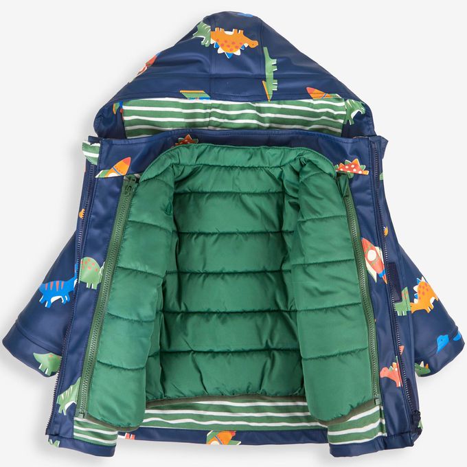 英國 JoJo Maman BeBe - 三合一多功能防水保暖外套-恐龍火箭