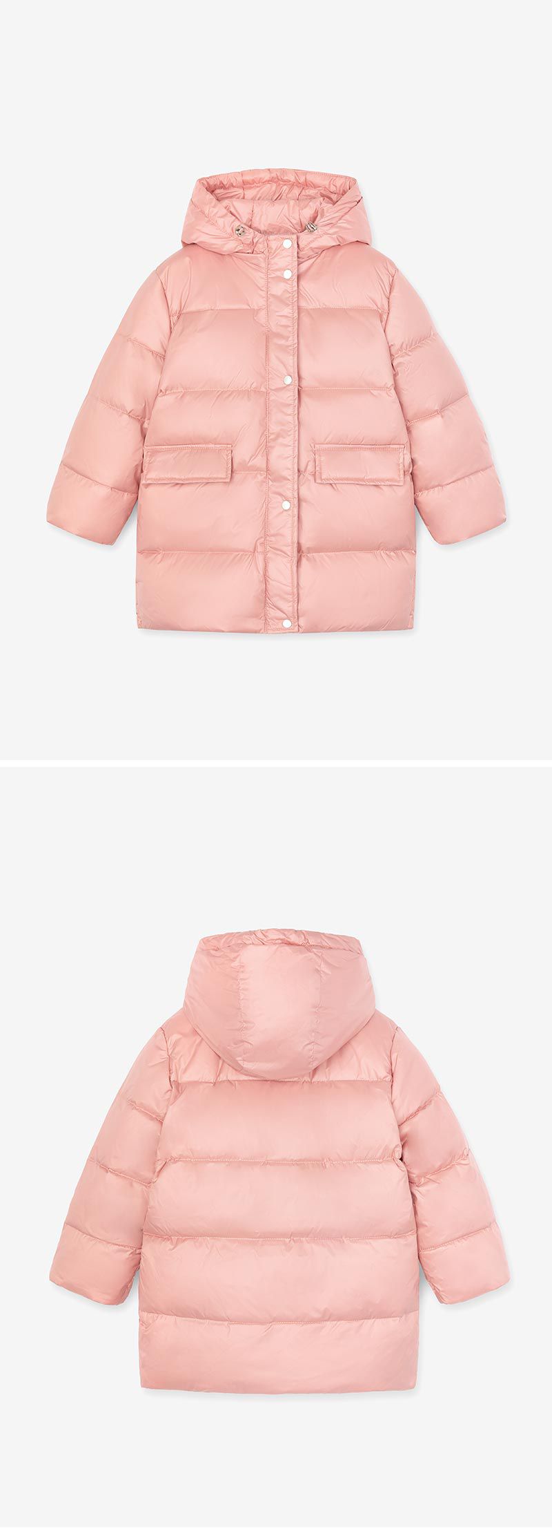 韓國 OZKIZ - 極致溫暖鴨絨/羽絨外套-60/40-櫻花粉