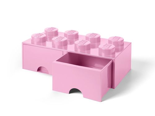 樂高 LEGO® 八凸抽屜收納箱(多色可選) (水藍色)