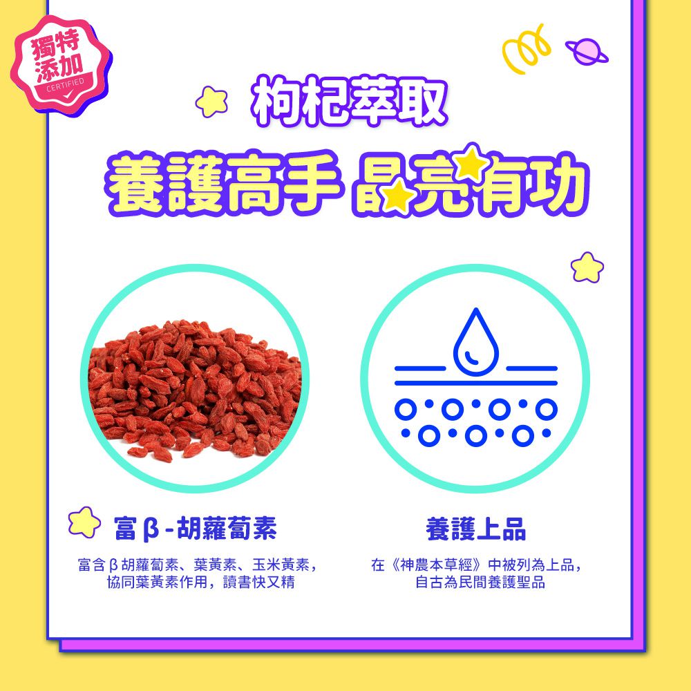 小晶晶金盞花葉黃素凍升級版-葡萄口味 (15入)
