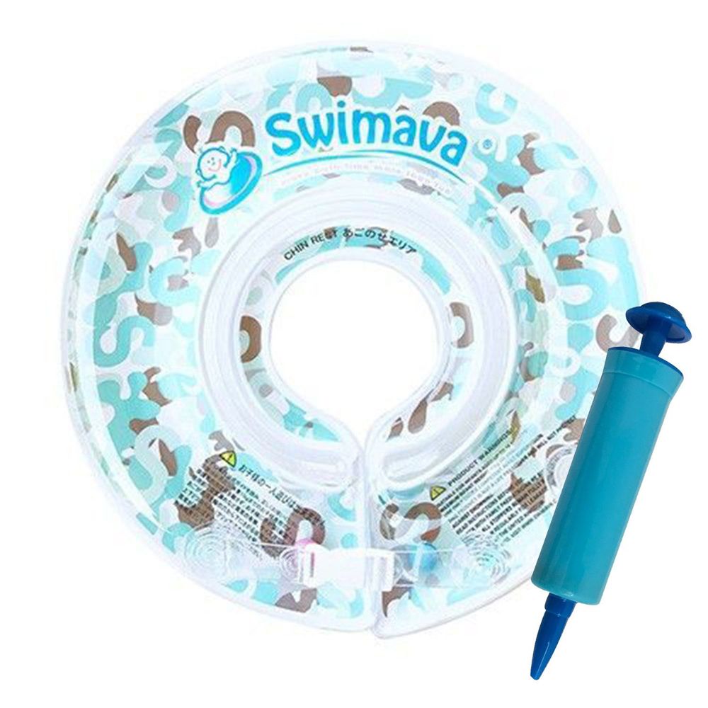 Swimava - G1嬰兒游泳脖圈-淺藍迷彩 (1-18個月,13kg以內)