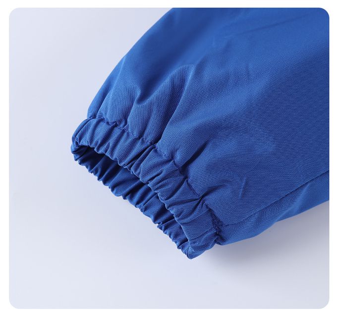 加絨連帽防水外套-黑色